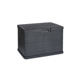 Baúl de almacenamiento exterior IPAE PROGARDEN Alpha Antracita – 340 litros, 4 ruedas y diseño elegante (118x59x57cm)